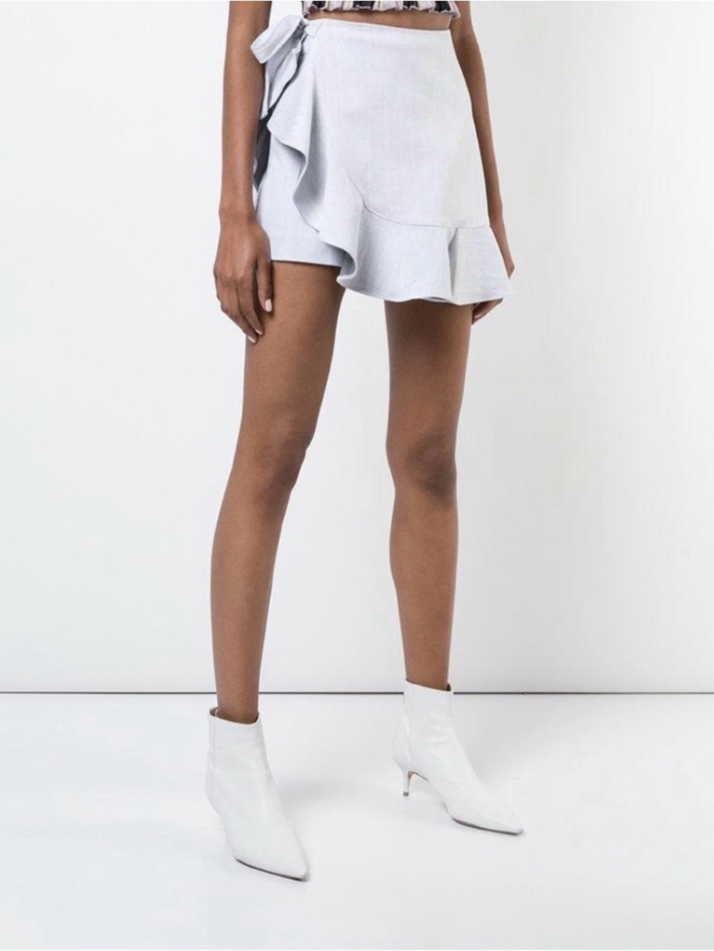 CINQ A SEPT Luella Wrap Ruffle Mini Skort NWT w/defect Size 12